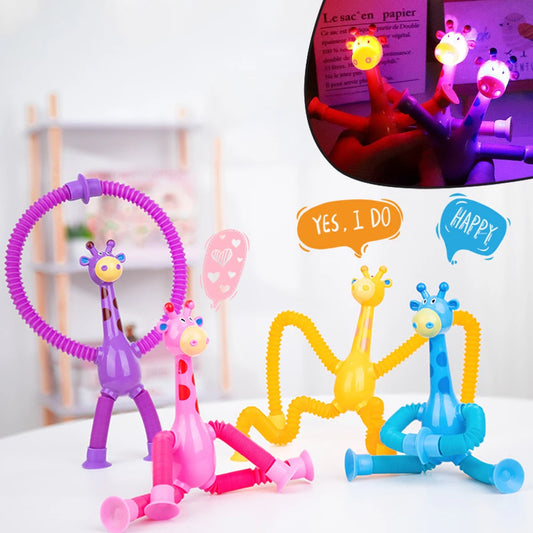 Suction Cup Giraffe Toys Pop Tube