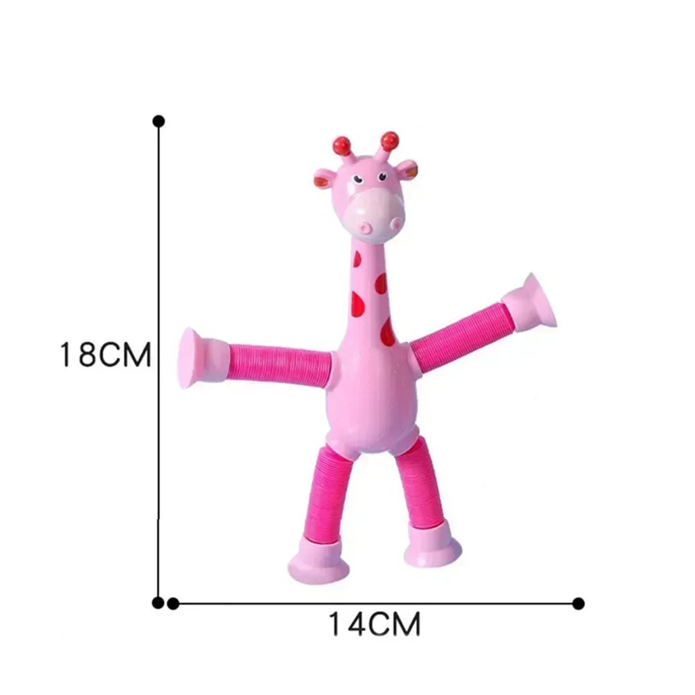 Suction Cup Giraffe Toys Pop Tube