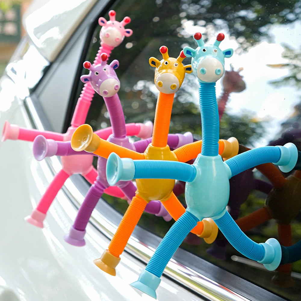 Suction Cup Giraffe Toys Pop Tube