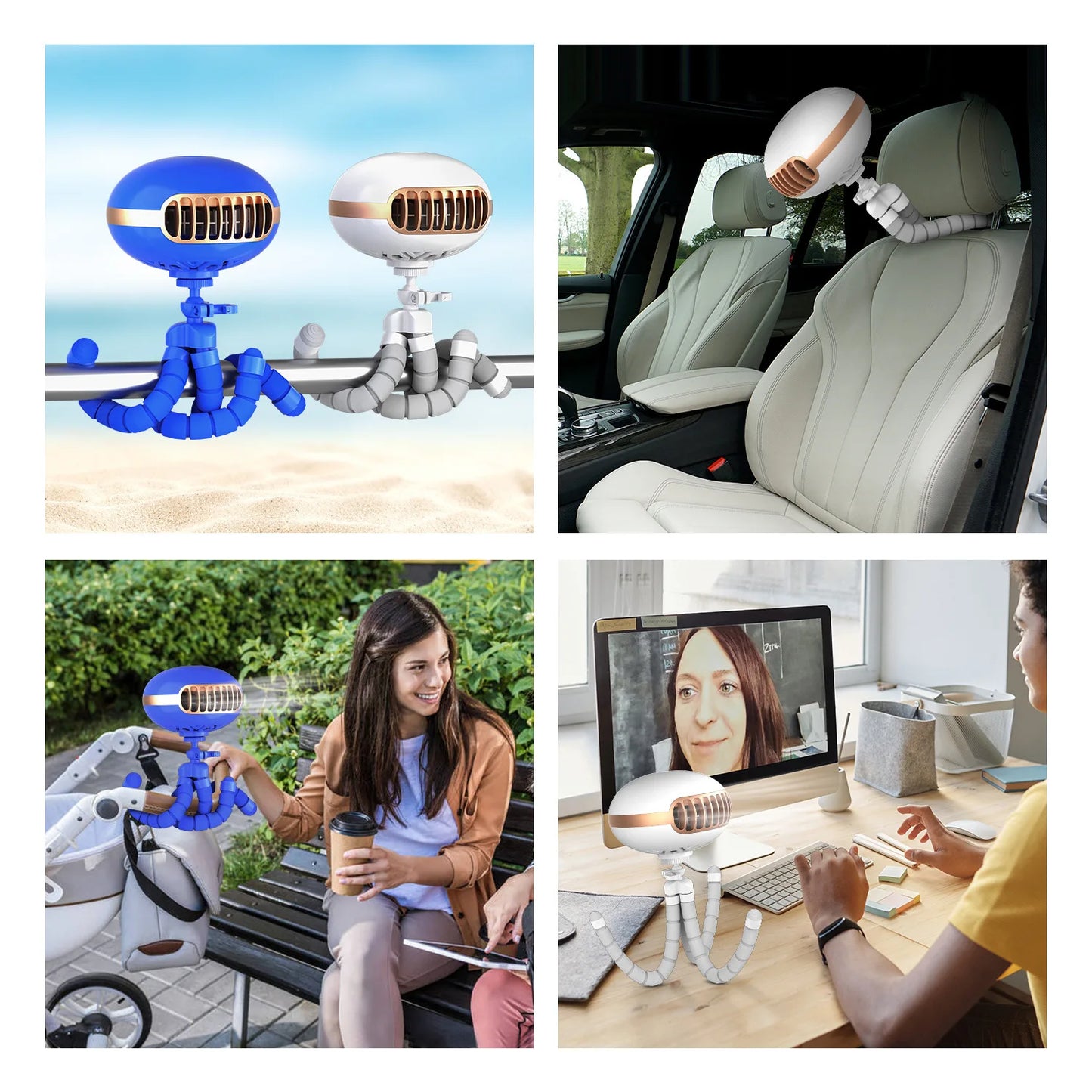 Mini Flexible Rechargeable Stroller Fan