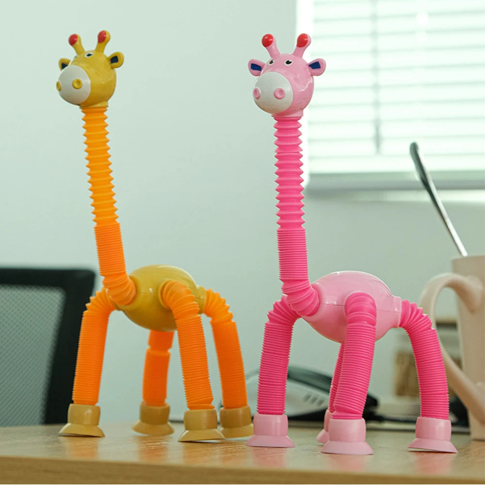 Suction Cup Giraffe Toys Pop Tube