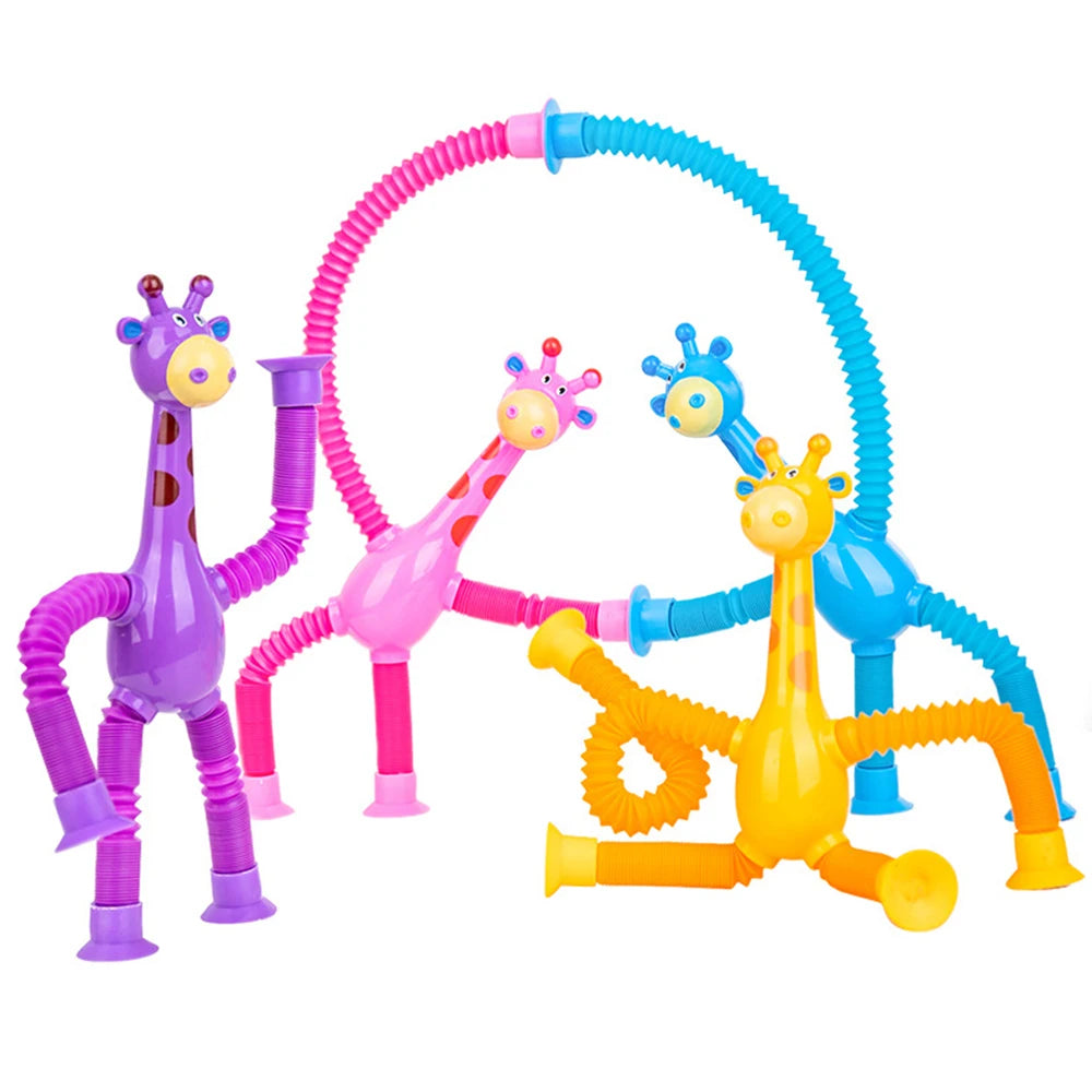 Suction Cup Giraffe Toys Pop Tube